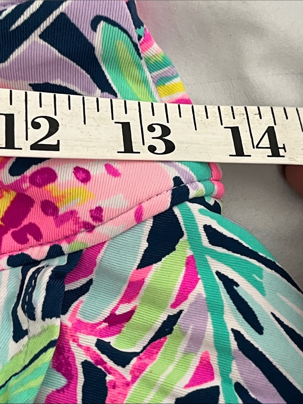 Like New!! Lilly Pulitzer Navy Floral Ruffle Skort with Pink and Mint Highlights - Picture 6 of 7